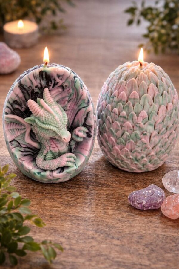 bougie dragon cire abeille oeuf dragon decoration