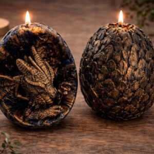 bougie dragon cire abeille oeuf dragon decoration