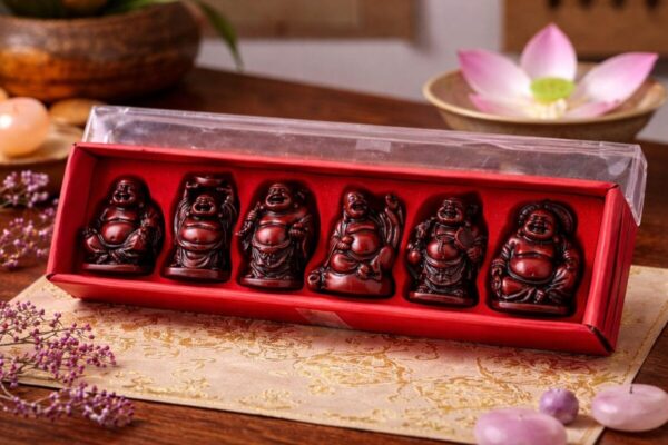 lot 6 bouddhas rieurs figurines porte bonheur