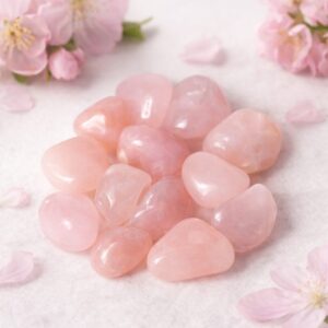 quartz rose pierre roulée pierre naturelle lithotherapie