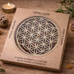 fleur de vie bois symbole sacre rechargement pierres