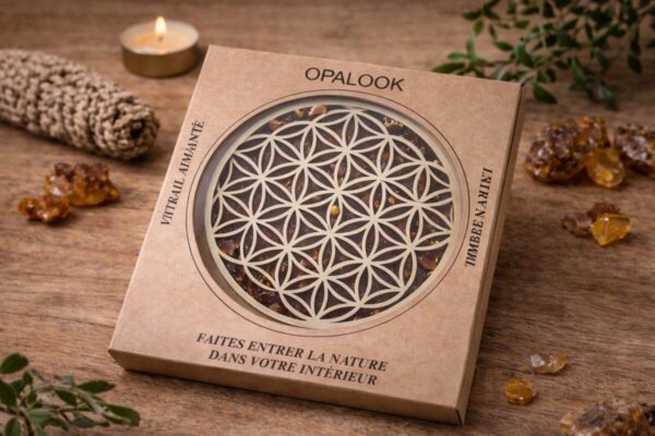 fleur de vie bois symbole sacre rechargement pierres