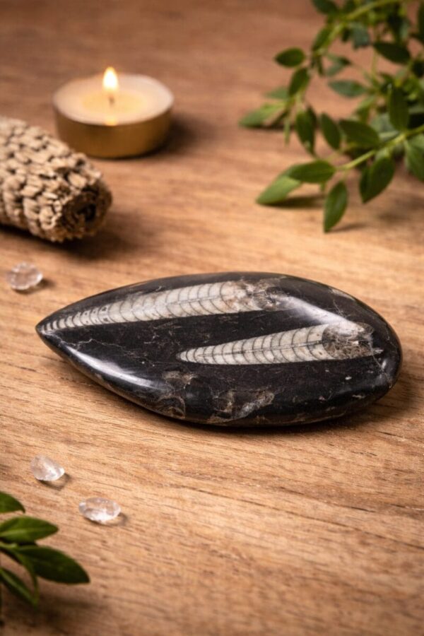 fossile orthocere pierre naturelle fossile