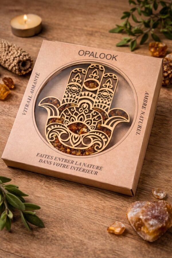 main de fatma bois ambre baltique decoration murale