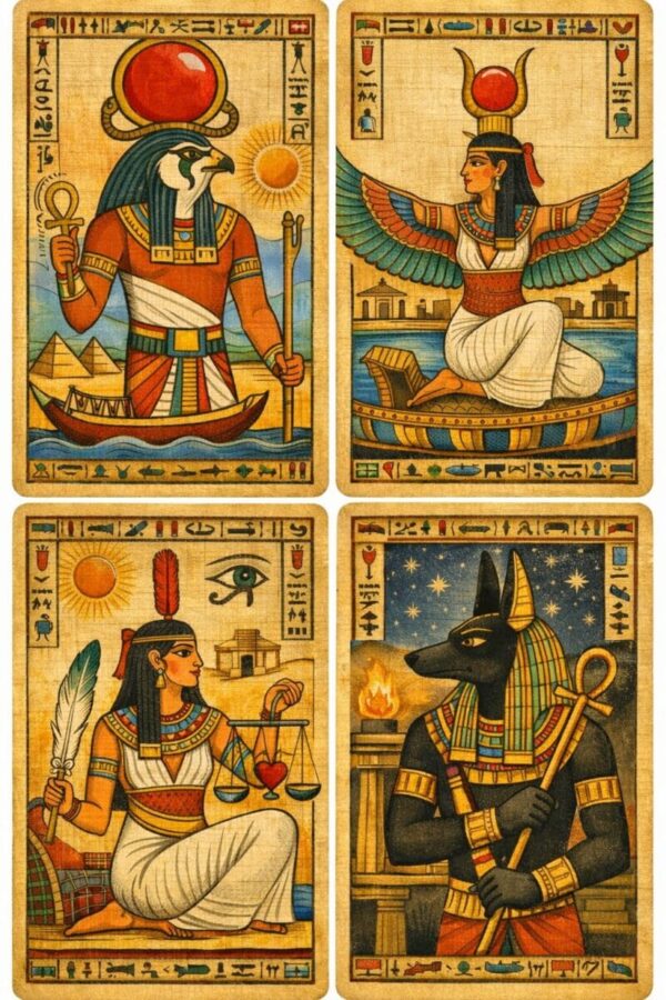 oracle dieux egyptiens jeu de cartes divinatoires