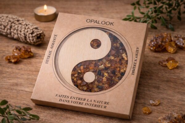 yin yang bois ambre symbole equilibre decoration