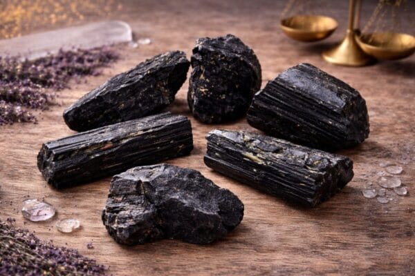 tourmaline noire brute naturelle pierre de protection lithothérapie